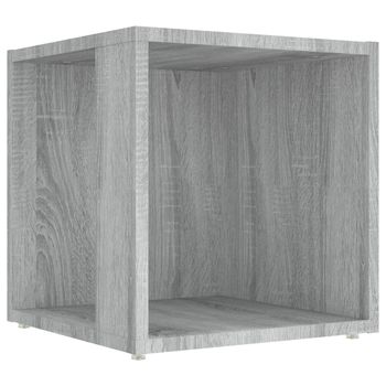 Mesa Auxiliar Madera Contrachapada Gris Sonoma 33x33x34,5 Cm Vidaxl