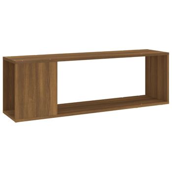 Mueble Para Tv Madera Contrachapada Roble Marrón 100x24x32 Cm Vidaxl