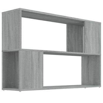 Estantería De Madera Contrachapada Gris Sonoma 100x24x63 Cm Vidaxl