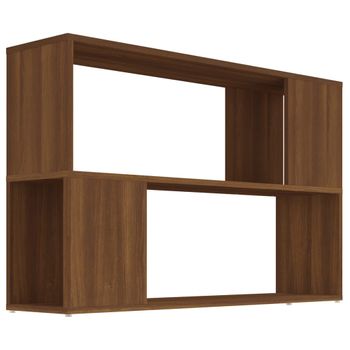 Estantería De Madera Contrachapada Marrón Roble 100x24x63 Cm Vidaxl