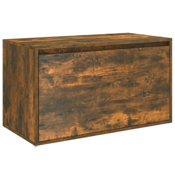 Banco Pasillo Madera Contrachapada Roble Ahumado 80x40x45 Cm Vidaxl