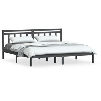 Cabecero de Cama 160 Muro Ladrillos Tela Antimanchas 162x57x5cm Gris