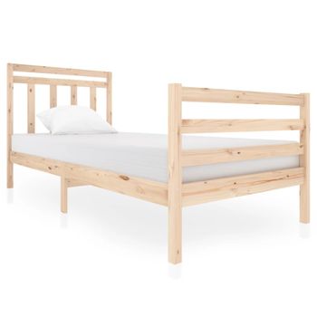 Estructura De Cama Madera Maciza 90x200 Cm Vidaxl