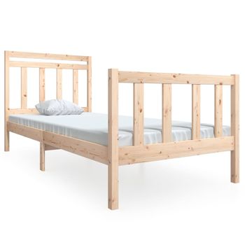 Estructura De Cama Madera Maciza 100x200 Cm Vidaxl