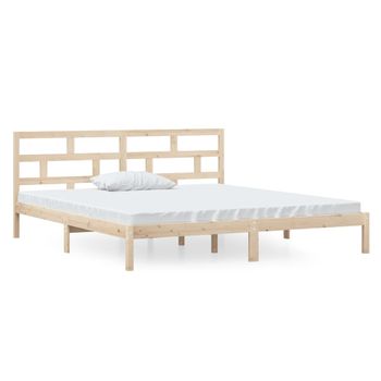 Estructura De Cama Madera Maciza De Pino 140x190 Cm Vidaxl