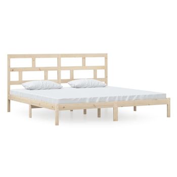 Estructura De Cama De Madera Maciza De Pino 200x200 Cm Vidaxl