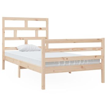 Estructura De Cama Madera Maciza De Pino 100x200 Cm Vidaxl