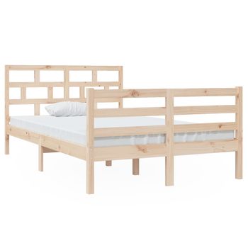 Estructura De Cama Madera Maciza De Pino 120x200 Cm Vidaxl