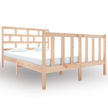 Estructura De Cama Madera Maciza De Pino 120x190 Cm Vidaxl