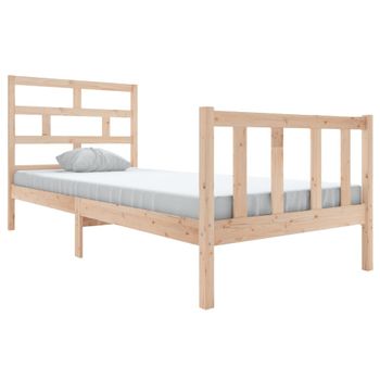 Estructura De Cama Madera Maciza De Pino 100x200 Cm Vidaxl