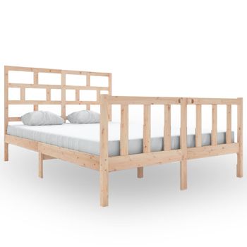 Estructura De Cama De Madera Maciza De Pino 160x200 Cm Vidaxl