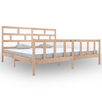 Estructura De Cama Madera Maciza De Pino 180x200 Cm Vidaxl