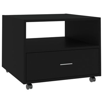 Mesa De Centro Madera Contrachapada Negro 55x55x40 Cm Vidaxl