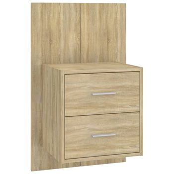 Mesita De Noche De Melamina De Madera Homcom 48x39x54 Cm-roble con Ofertas  en Carrefour