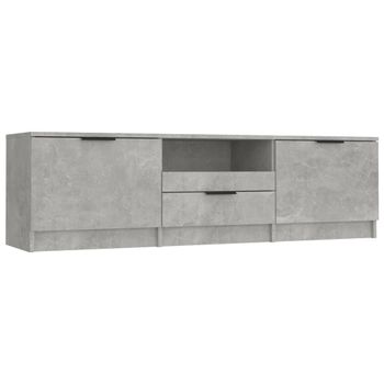 Mueble De Tv Madera Contrachapada Gris Hormigón 140x35x40 Cm Vidaxl