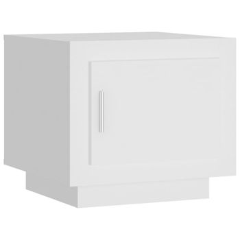 Mesa De Centro Madera Contrachapada Blanco 51x50x45 Cm Vidaxl