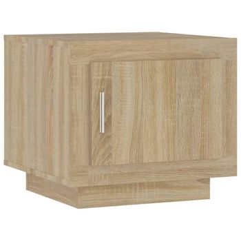 Mesa De Centro Madera Contrachapada Roble Sonoma 51x50x45 Cm Vidaxl