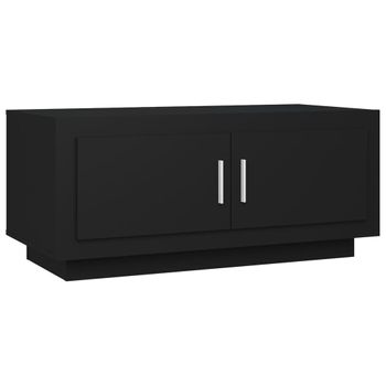 Mesa De Centro Madera Contrachapada Negro 102x50x45 Cm Vidaxl