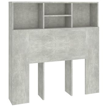 Mueble Cabecero Gris Hormigón 100x19x103,5 Cm Vidaxl