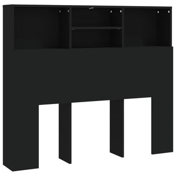 Mueble Cabecero Negro 120x19x103,5 Cm Vidaxl