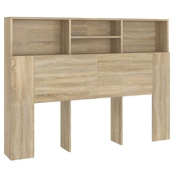 Mueble Cabecero Color Roble Sonoma 140x19x103,5 Cm Vidaxl