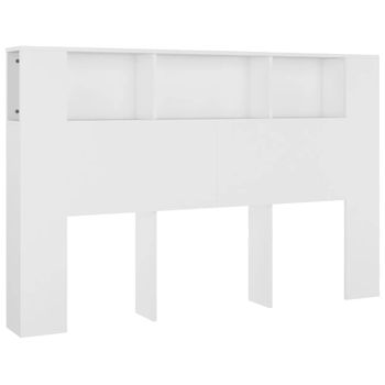 Mueble Cabecero Blanco 160x18,5x104,5 Cm Vidaxl