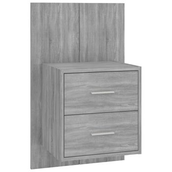 Hogar24- Cabecero Madera Natural + 2 Mesitas Flotantes Con Cajon Color  Blanco, Frente Cajon Madera Maciza Natural. con Ofertas en Carrefour