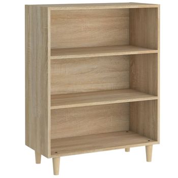 Aparador De Madera Contrachapada Roble Sonoma 69,5x32,5x90 Cm Vidaxl