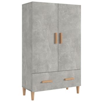 Aparador De Madera Contrachapada Gris Hormigón 70x31x115 Cm Vidaxl