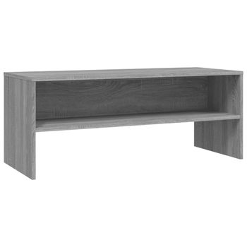 Mueble De Tv Madera Contrachapada Gris Sonoma 100x40x40 Cm Vidaxl