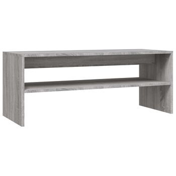 Mesa De Centro Madera Contrachapada Gris Sonoma 100x40x40 Cm Vidaxl