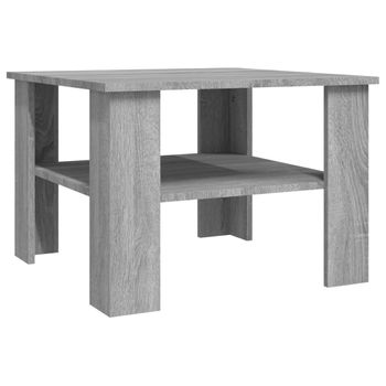 Mesa De Centro De Madera Contrachapada Gris Sonoma 60x60x42 Cm Vidaxl