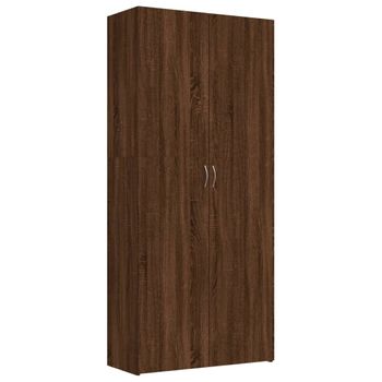 Mueble zapatero 4 cajones abatibles marrón roble 80x21x163.5 cm