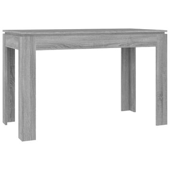 Mesa De Comedor Madera Contrachapada Gris Sonoma 120x60x76 Cm Vidaxl