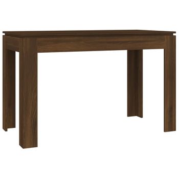 Mesa De Comedor Madera Contrachapada Roble Marrón 120x60x76 Cm Vidaxl