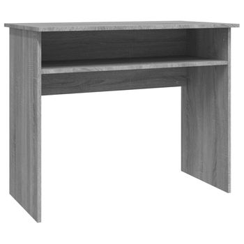 Escritorio De Madera Contrachapada Gris Sonoma 90x50x74 Cm Vidaxl