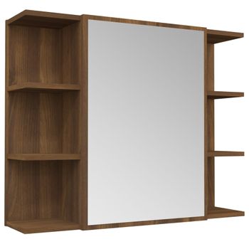 Armario De Pared Baño De Mdf Madera Vidrio Homcom 80x20x65 Cm-blanco con  Ofertas en Carrefour