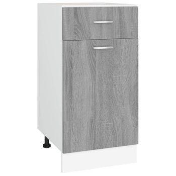 Armario Bajo Cocina Madera Ingeniería Gris Sonoma 40x46x81,5 Cm Vidaxl