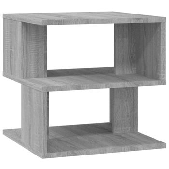 Mesa Auxiliar De Madera Contrachapada Gris Sonoma 40x40x40 Cm Vidaxl