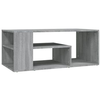 Mesa De Centro Madera Contrachapada Gris Sonoma 100x50x40 Cm Vidaxl