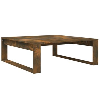 Mesa De Centro Madera Contrachapada Roble Ahumado 100x100x35 Cm Vidaxl