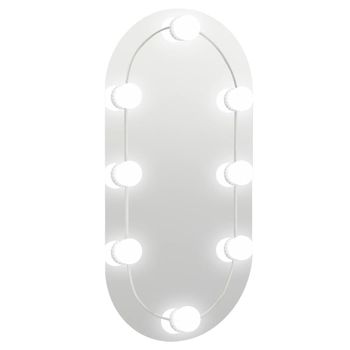 Espejo Con Luces Led Vidrio Ovalado 60x30 Cm Vidaxl