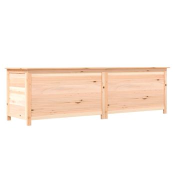 Baúl de jardín piscina de madera de teca aceitada 165x55 cm Hanna