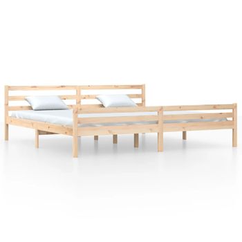 Estructura De Cama Madera Maciza 180x200 Cm Vidaxl