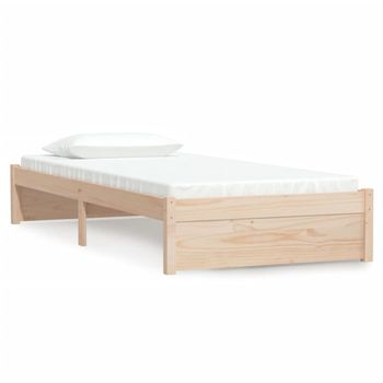 Estructura De Cama De Madera Maciza 90x200 Cm Vidaxl