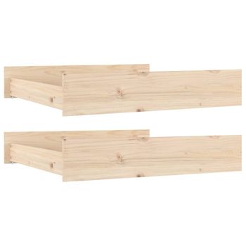 Cajones De Cama 2 Unidades Madera Maciza De Pino Vidaxl