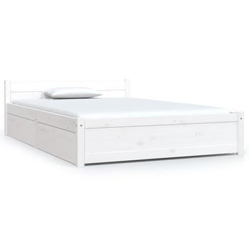 Estructura De Cama Con Cajones Blanco 120x190 Cm Vidaxl