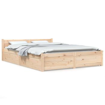 Estructura De Cama Con Cajones 150x200 Cm Vidaxl