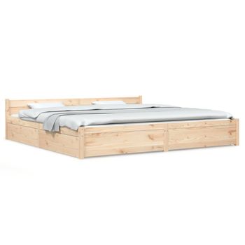 Estructura De Cama Con Cajones 200x200 Cm Vidaxl