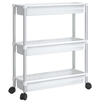 vidaXL Organizador para debajo de fregadero aluminio 34x12x26 cm